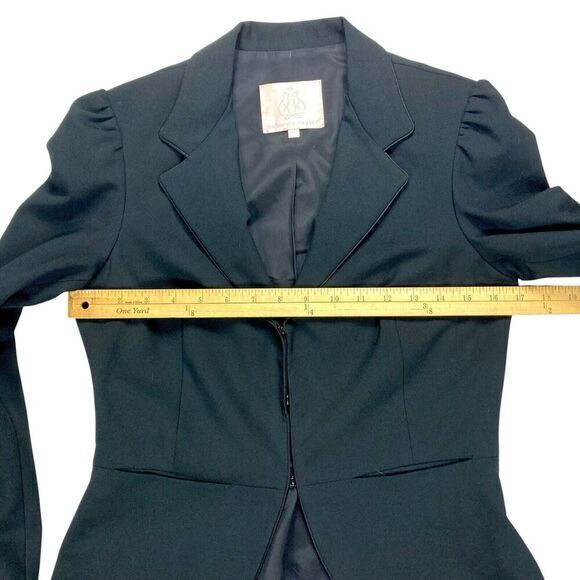 Rebecca Taylor Jacket Womens 6 Black Preppy Academia Country Club Capsule Blazer - Picture 10 of 16